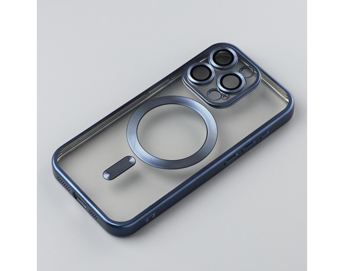Чохол-силікон Shining Matte Camera MagSafe iPhone 12 Pro, Blue titanium
