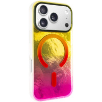 Чохол-силікон Shiny Mountain MagSafe iPhone 17 Pro, Yellow/Pink