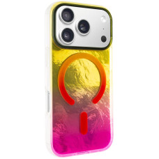 Чохол-силікон Shiny Mountain MagSafe iPhone 17 Pro, Yellow/Pink