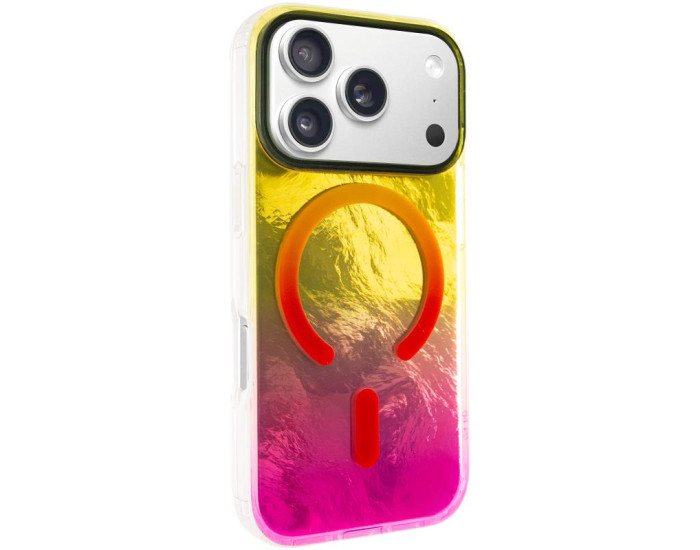 Чохол-силікон Shiny Mountain MagSafe iPhone 17 Pro, Yellow/Pink