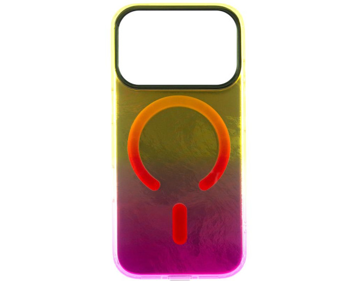 Чохол-силікон Shiny Mountain MagSafe iPhone 17 Pro, Yellow/Pink