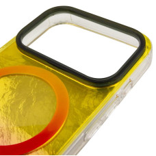 Чохол-силікон Shiny Mountain MagSafe iPhone 17 Pro, Yellow/Pink