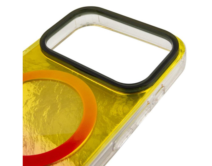 Чохол-силікон Shiny Mountain MagSafe iPhone 17 Pro, Yellow/Pink