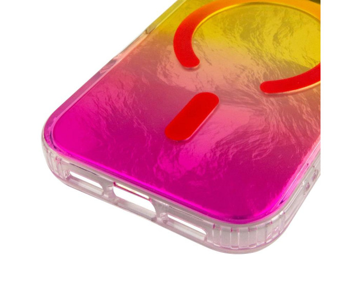 Чохол-силікон Shiny Mountain MagSafe iPhone 17 Pro, Yellow/Pink