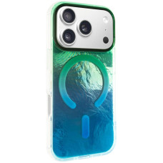 Чохол-силікон Shiny Mountain MagSafe iPhone 17 Pro, Green/Blue