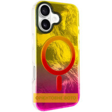 Чохол-силікон Shiny Mountain MagSafe iPhone 17, Yellow/Pink
