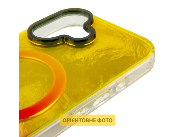 Чохол-силікон Shiny Mountain MagSafe iPhone 17, Yellow/Pink
