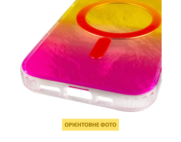 Чохол-силікон Shiny Mountain MagSafe iPhone 17, Yellow/Pink