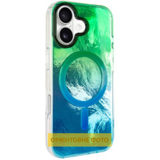 Чохол-силікон Shiny Mountain MagSafe iPhone 17, Green/Blue