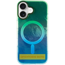 Чохол-силікон Shiny Mountain MagSafe iPhone 17, Green/Blue