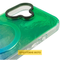 Чохол-силікон Shiny Mountain MagSafe iPhone 17, Green/Blue