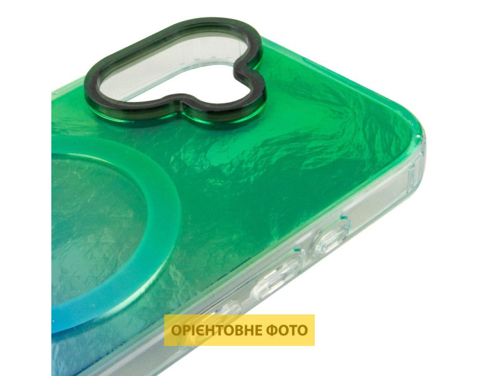 Чохол-силікон Shiny Mountain MagSafe iPhone 17, Green/Blue