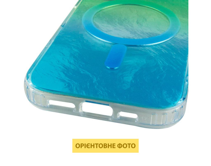 Чохол-силікон Shiny Mountain MagSafe iPhone 17, Green/Blue