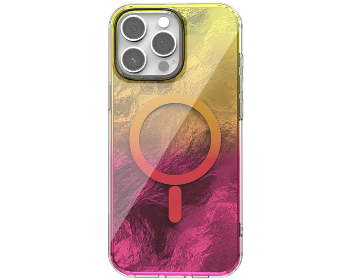 Чохол-силікон Shiny Mountain MagSafe iPhone 15 Pro Max, Yellow/Pink
