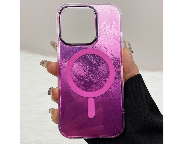 Чохол-силікон Shiny Mountain MagSafe iPhone 15 Pro Max, Pink
