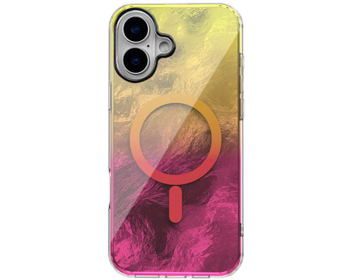 Чохол-силікон Shiny Mountain MagSafe iPhone 16, Yellow/Pink