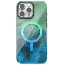 Чохол-силікон Shiny Mountain MagSafe iPhone 14 Pro, Green/Blue