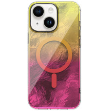 Чохол-силікон Shiny Mountain MagSafe iPhone 15, Yellow/Pink