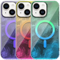 Чохол-силікон Shiny Mountain MagSafe iPhone 13 /14, Yellow/Pink