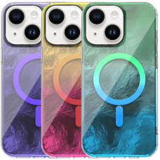 Чохол-силікон Shiny Mountain MagSafe iPhone 13 /14, Yellow/Pink
