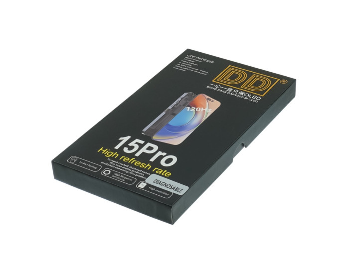Дисплей с сенсорным экраном (модуль) iPhone 15 Pro, черный, DD-OLED (без ошибки)