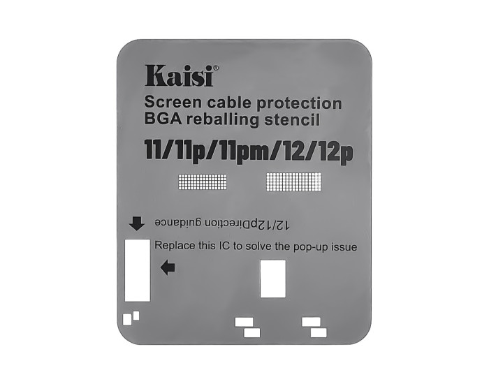 BGA-трафарет Kaisi для микросхемы дисплея iPhone 11 /11 Pro /11 Pro Max /12 /12 Pro