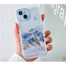 Чохол-силікон Snowy Mountains iPhone 14 Pro, з захистом камери, White