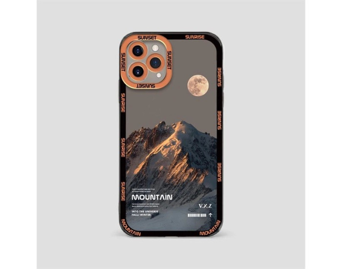 Чохол-силікон Snowy Mountains iPhone 14 Pro, з захистом камери, Beige