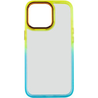 Чохол-силікон TPU+PC Apple iPhone 14 Pro Max (Бірюзовий/Помаранчевий)