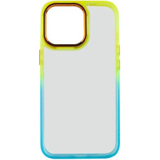 Чохол-силікон TPU+PC Apple iPhone 14 Pro Max (Бірюзовий/Помаранчевий)