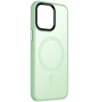 Чохол-силікон TPU+PC Metall Buttons MagSafe iPhone 14, Mint