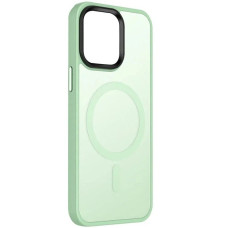 Чохол-силікон TPU+PC Metall Buttons MagSafe iPhone 14, Mint