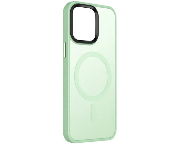 Чохол-силікон TPU+PC Metall Buttons MagSafe iPhone 14, Mint