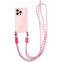 Чохол-силікон TPU CrossBody with straps iPhone 16 Pro, Pink