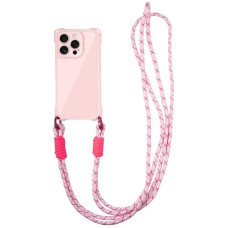 Чохол-силікон TPU CrossBody with straps iPhone 16 Pro, Pink