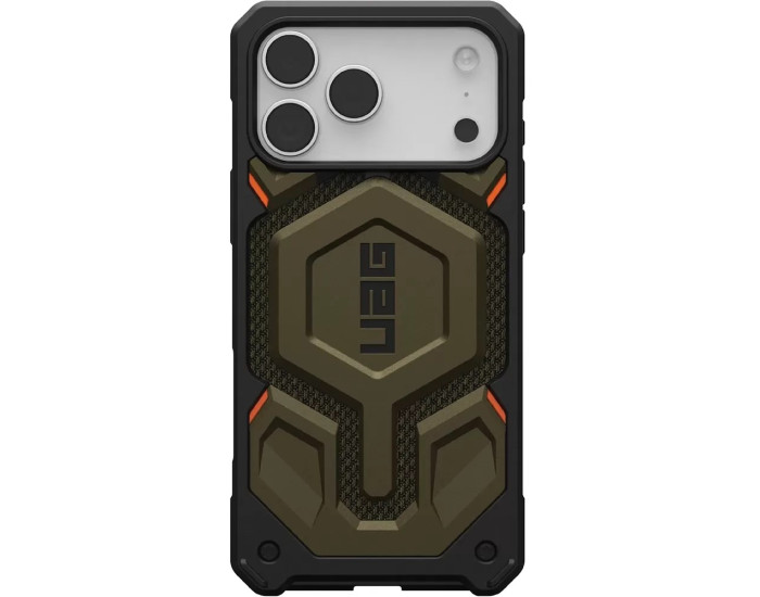 Чохол-силікон протиударний UAG Monarch Pro MagSafe (Kevlar) iPhone 17 Pro Max, Element green