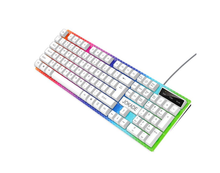 Проводная клавиатура Jokade JF007, игровая с подсветкой, белая