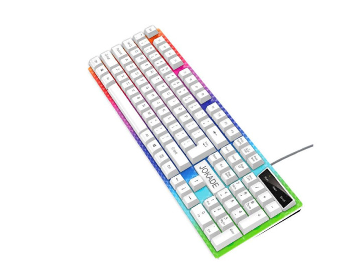 Проводная клавиатура Jokade JF007, игровая с подсветкой, белая