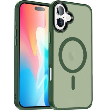 Чехол-силикон Ummi Colorful with MagSafe iPhone 17, темно-зеленый