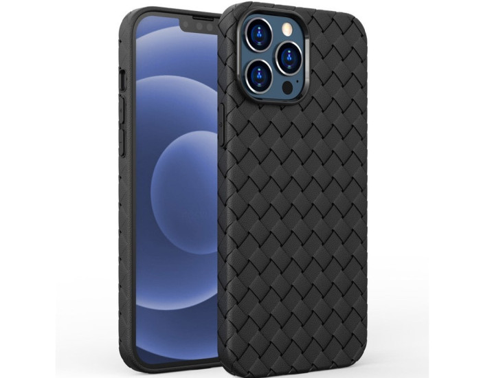Чехол-силикон Weaving Case TPU iPhone 12 Pro Max, Black