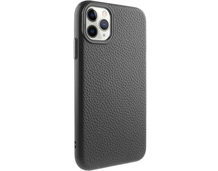 Чехол кожаный Syndee with MagSafe iPhone 12 Pro Max, черный