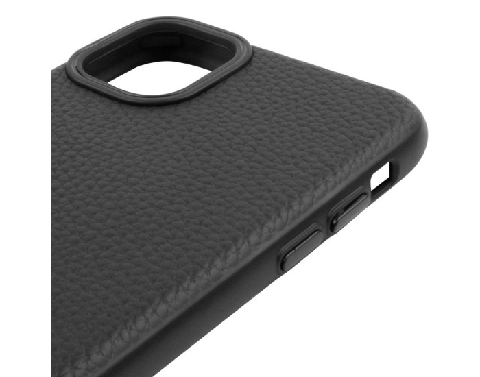 Чехол кожаный Syndee with MagSafe iPhone 12 Pro Max, черный