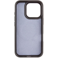 Чехол кожаный Syndee with MagSafe iPhone 16 Pro, черный/серый