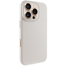 Чехол кожаный Syndee with MagSafe iPhone 16 Pro, Titanium gray