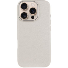 Чехол кожаный Syndee with MagSafe iPhone 16 Pro, Titanium gray