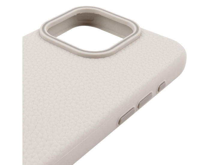 Чехол кожаный Syndee with MagSafe iPhone 16 Pro, Titanium gray