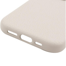 Чехол кожаный Syndee with MagSafe iPhone 16 Pro, Titanium gray