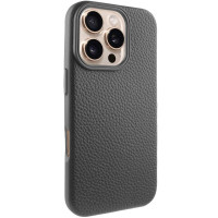 Чохол шкіряний Syndee with MagSafe iPhone 16 Pro Max, чорний/чорний