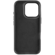 Чехол кожаный Syndee with MagSafe iPhone 16 Pro Max, черный/черный