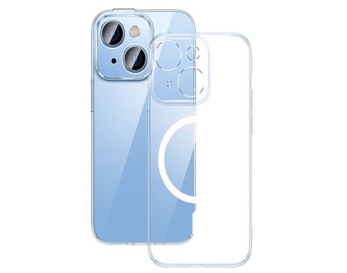 Чохол-силікон Baseus Crystal Magnetic for iPhone 14, Прозорий
